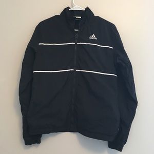 Vintage Adidas Women's trefoil black windbreaker